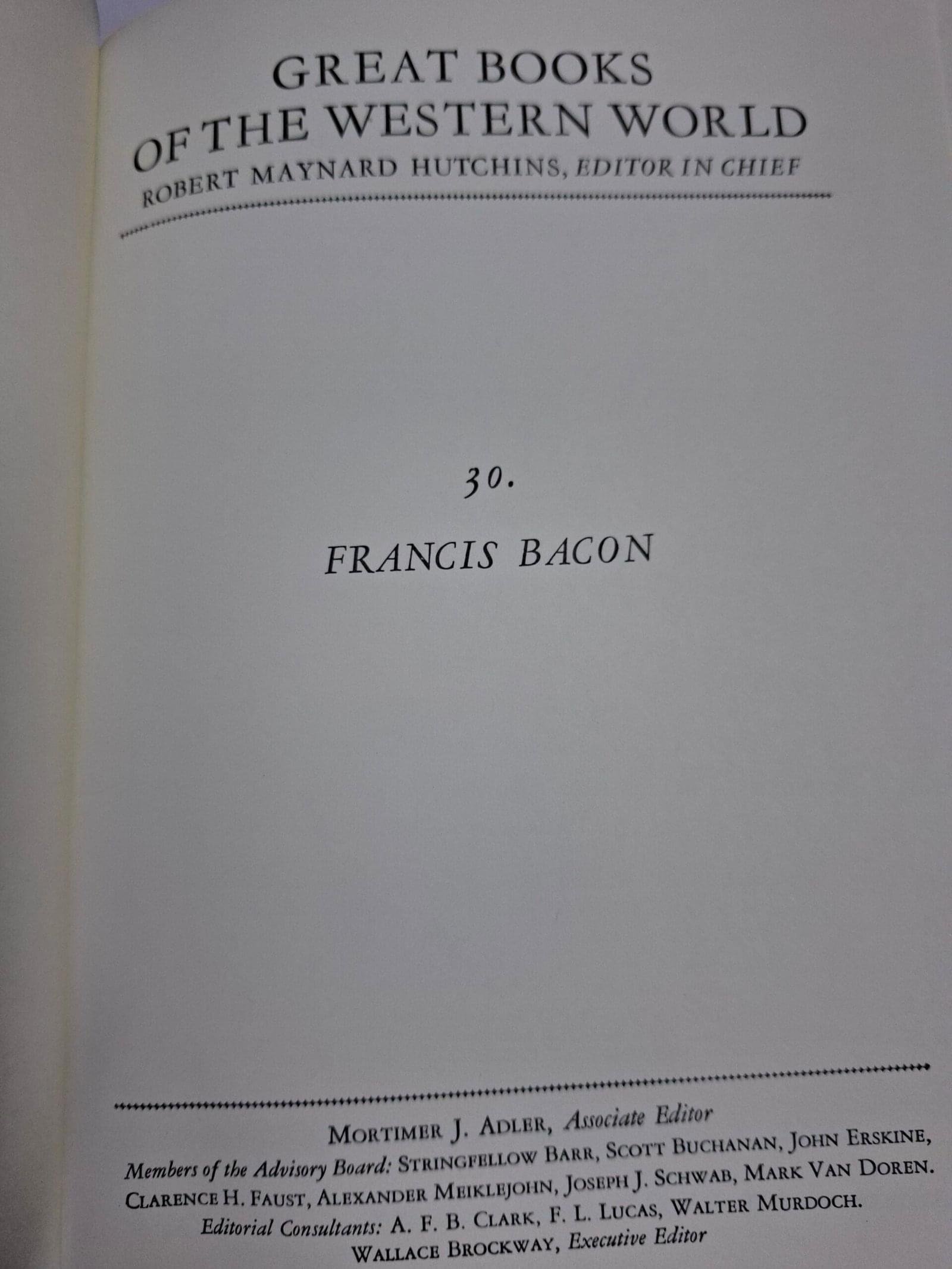 FRANCIS BACON_MORTIMER. G. ADLER